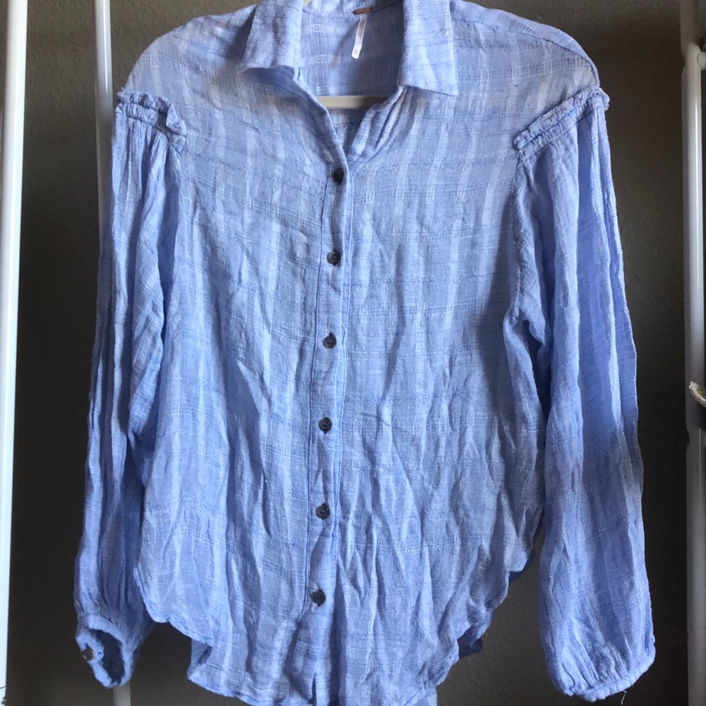 Free People Blue Blouse!